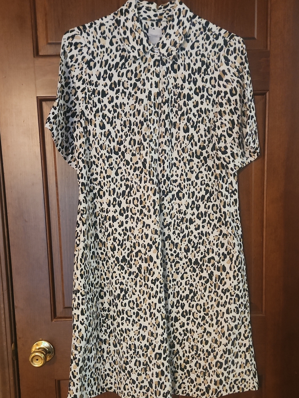 Chico's Short-Sleeve Animal Print Tunic - Black & Cream